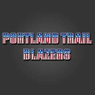 Portland Trail Blazers American Captain Logo Sticker Heat Transfer