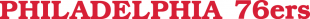 Philadelphia 76ers 2015-2016 Pres Wordmark Logo decal sticker