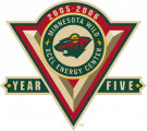 Minnesota Wild 2005 06 Anniversary Logo Sticker Heat Transfer