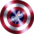 Captain American Shield With Los Angeles Dodgers Logo decal sticker