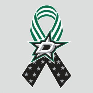 Dallas Stars Ribbon American Flag logo decal sticker