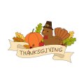 Thanksgiving Day Logo 03 Sticker Heat Transfer