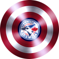 Captain American Shield With Toronto Blue Jays Logo Sticker Heat Transfer