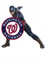 Washington Nationals Captain America Logo Sticker Heat Transfer