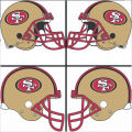 San Francisco 49ers Helmet Logo Sticker Heat Transfer