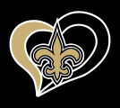 New Orleans Saints Heart Logo Sticker Heat Transfer