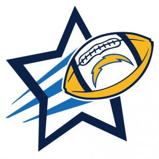 San Diego Chargers Football Goal Star logo decal sticker