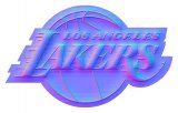 Los Angeles Lakers Colorful Embossed Logo Sticker Heat Transfer