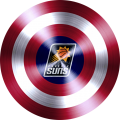 Captain American Shield With Phoenix Suns Logo Sticker Heat Transfer