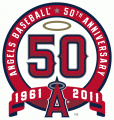 Los Angeles Angels 2011 Anniversary Logo Sticker Heat Transfer