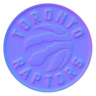Toronto Raptors Colorful Embossed Logo decal sticker