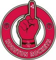 Number One Hand Houston Rockets logo decal sticker