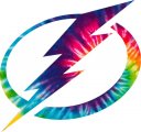 Tampa Bay Lightning rainbow spiral tie-dye logo Sticker Heat Transfer