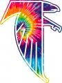 Atlanta Falcons rainbow spiral tie-dye logo decal sticker