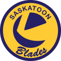 Saskatoon Blades 1983 84-1992 93 Primary Logo Sticker Heat Transfer