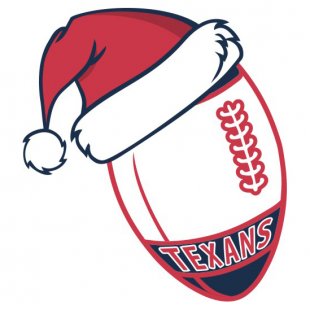 Houston Texans Football Christmas hat logo decal sticker
