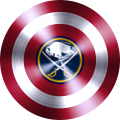 Captain American Shield With Buffalo Sabres Logo Sticker Heat Transfer