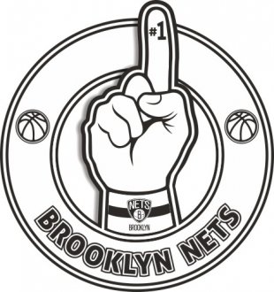 Number One Hand Brooklyn Nets logo Sticker Heat Transfer