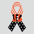 Cincinnati Bengals Ribbon American Flag logo Sticker Heat Transfer