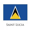 St.lucia flag logo Sticker Heat Transfer