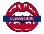 Texas Rangers Lips Logo Sticker Heat Transfer