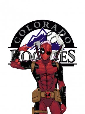 Colorado Rockies Deadpool Logo decal sticker
