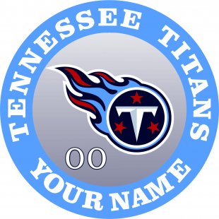 Tennessee Titans Customized Logo Sticker Heat Transfer