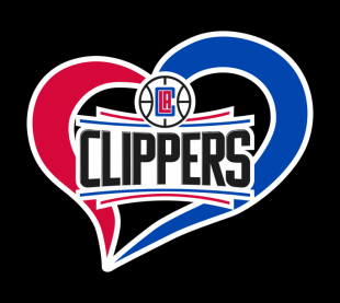 Los Angeles Clippers Heart Logo Sticker Heat Transfer