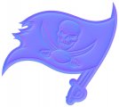 Tampa Bay Buccaneers Colorful Embossed Logo Sticker Heat Transfer