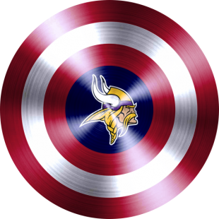 Captain American Shield With Minnesota Vikings Logo Sticker Heat Transfer