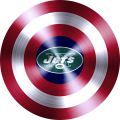 Captain American Shield With New York Jets Logo Sticker Heat Transfer