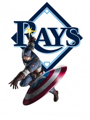 Tampa Bay Rays Captain America Logo decal sticker