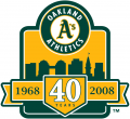 Oakland Athletics 2008 Anniversary Logo Sticker Heat Transfer