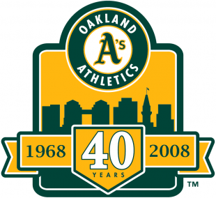 Oakland Athletics 2008 Anniversary Logo decal sticker