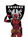 Oakland Raiders Deadpool Logo Sticker Heat Transfer