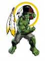 Washington Redskins Hulk Logo decal sticker