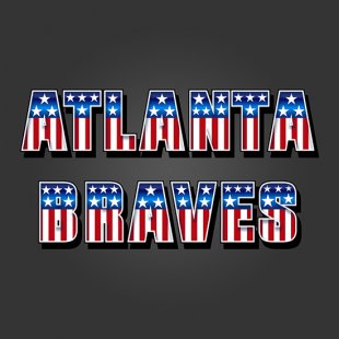 Atlanta Braves American Captain Logo Sticker Heat Transfer