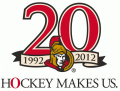 Ottawa Senators 2011 12 Anniversary Logo Sticker Heat Transfer