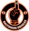 Number One Hand Baltimore Orioles logo decal sticker