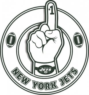 Number One Hand New York Jets logo decal sticker