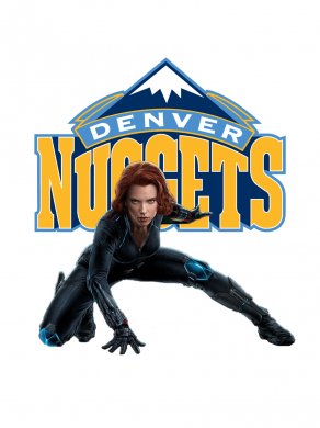 Denver Nuggets Black Widow Logo decal sticker