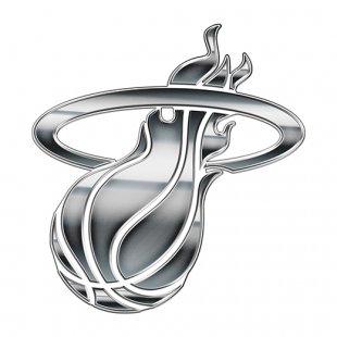 Miami Heat Silver Logo Sticker Heat Transfer