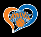 New York Knicks Heart Logo Sticker Heat Transfer