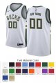 Milwaukee Bucks Custom Letter and Number Kits for Association Jersey Material Twill
