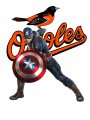 Baltimore Orioles Captain America Logo decal sticker