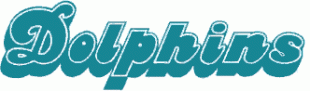 Miami Dolphins 1980-1996 Wordmark Logo decal sticker