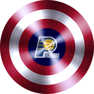 Captain American Shield With Indiana Pacers Logo Sticker Heat Transfer