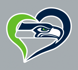 Seattle Seahawks Heart Logo Sticker Heat Transfer