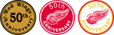 Detroit Red Wings 1976 77 Anniversary Logo Sticker Heat Transfer