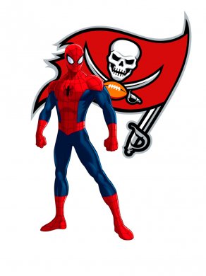 Tampa Bay Buccaneers Spider Man Logo Sticker Heat Transfer